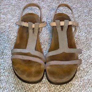 NAOT tonal Judith LeathEr Strappy Sandal in Grey